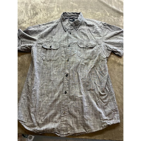 BKE Other - BKE Slim Fit Men's Short Sleeve Button Front Casual Shirt Size Large Black